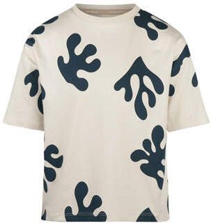 Koko Noko T-shirt ecru Jongens Stretchkatoen Ronde hals All over print