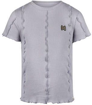 Koko Noko T-shirt grijsblauw Meisjes Stretchkatoen Ronde hals Effen