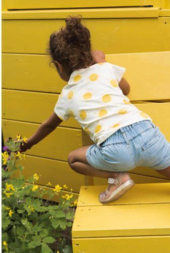 Koko Noko T-shirt met all over print geel Meisjes Katoen Ronde hals All over print 104 - Foto 2