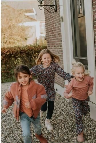 Koko Noko teddy gebloemde jas bruin Bloemen - Foto 5
