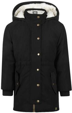 Koko Noko winterparka zwart Jas Meisjes Polyester Capuchon Effen