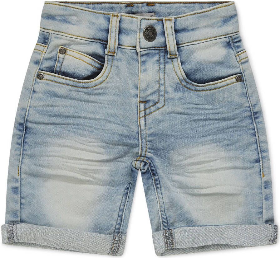 Koko Noko jeans bermuda Nils light denim short Blauw Jongens Stretchdenim 134 140