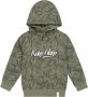 Koko Noko hoodie met bladprint groen - Thumbnail 3