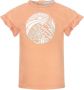 Koko Noko T-shirt met printopdruk en ruches oranje Meisjes Stretchkatoen Ronde hals 104 - Thumbnail 1