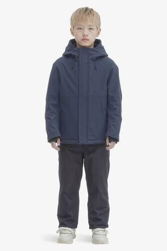 KRAKATAU gewatteerde jas donkerblauw Jongens Nylon Capuchon Effen - Foto 3