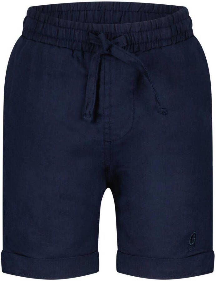 Le Chic Garcon regular fit strandshort DEUCY met linnen donkerblauw Korte broek 74