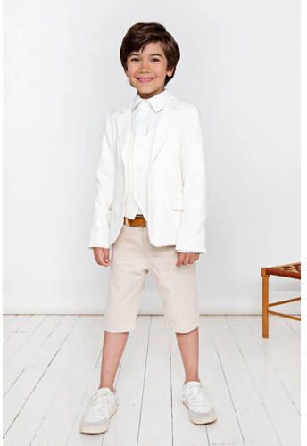 Le Chic Garcon colbert ABEL ecru Jongens Polyester Reverskraag Effen 104