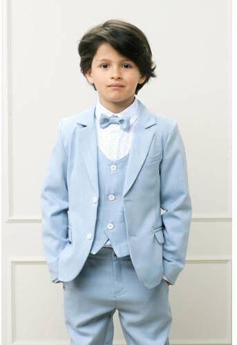 Le Chic Garcon gilet ART blauw Jongens Polyester Ronde hals Effen 104 - Foto 3