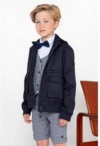 Le Chic Garcon overhemd EVAN met all over print lichtblauw Jongens Katoen Klassieke kraag 104 - Foto 3