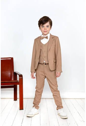 Le Chic Garcon regular fit broek DAIMLER bruin Jongens Polyester Effen 104