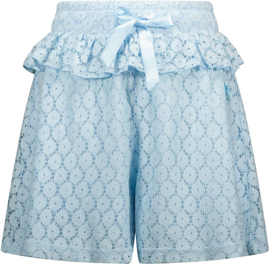 Le Chic regular fit casual short DIANALY lichtblauw Korte broek Meisjes Katoen 110