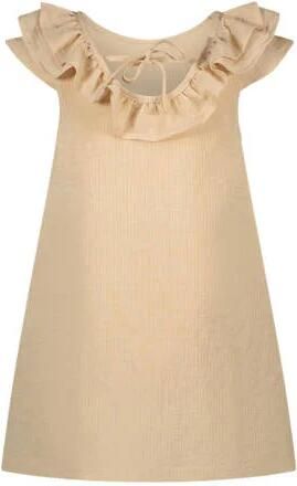 Le Chic A-lijn jurk SALUCA beige Meisjes Viscose Boothals Effen 104
