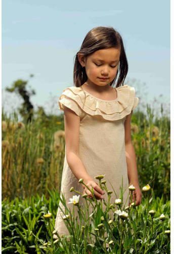 Le Chic A-lijn jurk SALUCA beige Meisjes Viscose Boothals Effen 104 - Foto 2