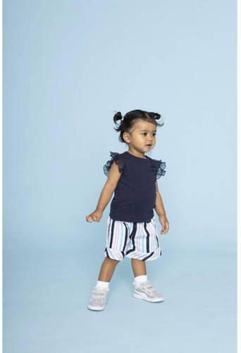 Le Chic baby gestreepte casual short offwhite Korte broek Wit Meisjes Polyester 68 - Foto 3