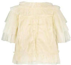 Le Chic baby top ECLATAR wit Meisjes Polyester Ronde hals Effen 152