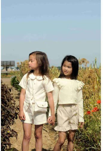 Le Chic blouse EDWINA offwhite Ecru Meisjes Polyester Peter Pan-kraag Effen 104 - Foto 2