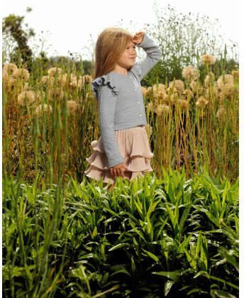 Le Chic gebloemde rok TESRA beige lichtblauw Meisjes Gerecycled polyester 104 - Foto 3