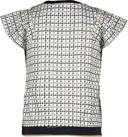 Le Chic gestreept T-shirt offwhite Wit Meisjes Polyester Ronde hals Streep 110 - Foto 2