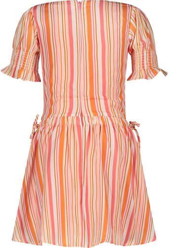 Le Chic gestreepte off shoulder jurk roze Streep 110 - Foto 2