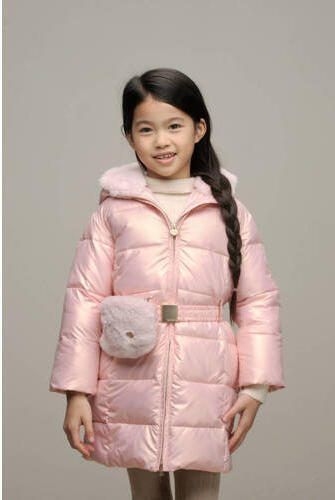 Le Chic gewatteerde winterjas BIRDO roze Meisjes Polyester Capuchon Effen 128 - Foto 2