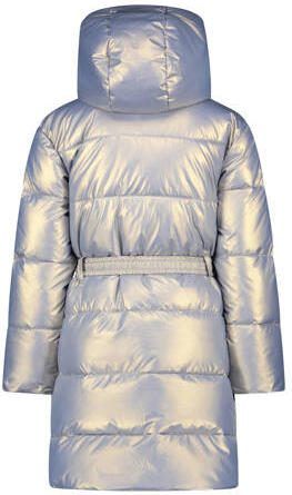 Le Chic gewatteerde winterjas BIRDO zilverblauw Meisjes Polyester Capuchon 140 - Foto 3