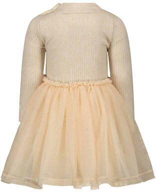 Le Chic jurk SMART lichtbruin Meisjes Polyester Ronde hals Effen 74