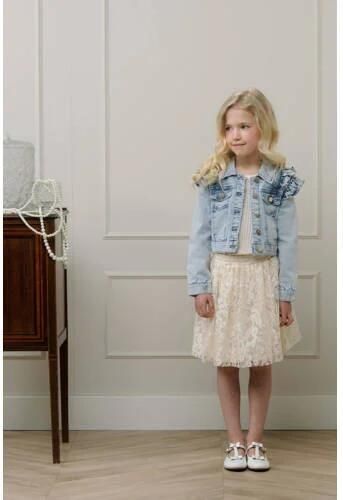 Le Chic kanten rok TRUTHY met kant bruin 152 | Rok van - Foto 3