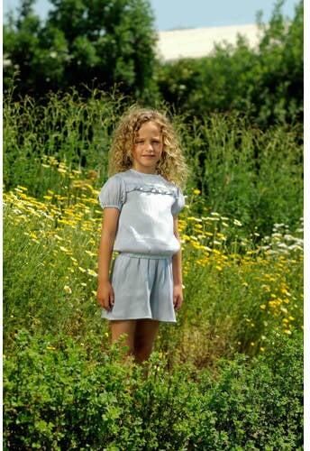 Le Chic loose fit casual short DWASA lichtblauw Korte broek Meisjes Viscose 104 - Foto 3