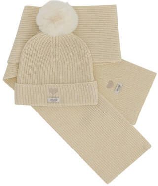 Le Chic muts ecru Muts sjaal Meisjes Acryl Effen