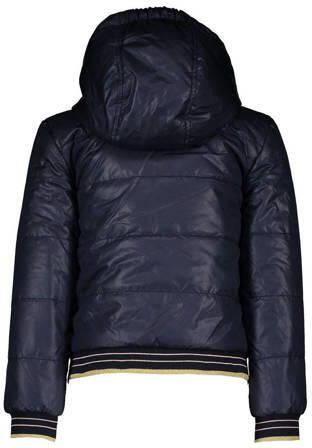 Le Chic reversible winterjas van gerecycled polyester roze donkerblauw 152
