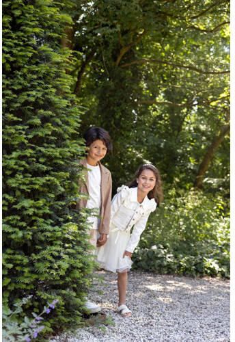 Le Chic rok TREACLE met plooien wit Meisjes Polyester Effen 104 - Foto 2
