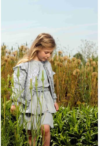 Le Chic T-shirt NOMS met printopdruk lichtblauw Meisjes Katoen Ronde hals 104 - Foto 2