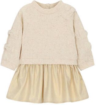 Le Chic sweatjurk beige Meisjes Katoen Ronde hals Effen