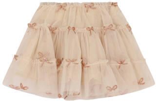 Le Chic tule rok met glitters en print zand Beige Meisjes Polyamide All over print - Foto 2