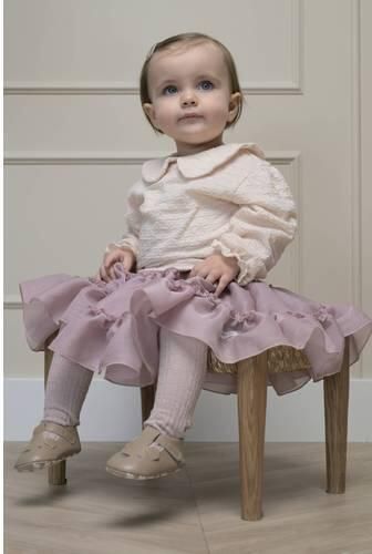 Le Chic tule rok met glitters roze Meisjes Polyamide Effen - Foto 2