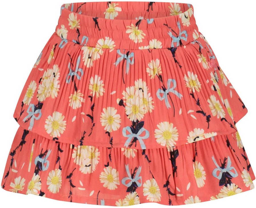 Le Chic rok TINI met all over print warm roze wit Meisjes Polyester All over print 68