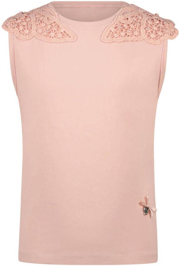 Le Chic T-shirt NOOSHY met ruches roze Meisjes Stretchkatoen (duurzaam) Ronde hals 116
