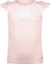 Le Chic T-shirt NEM met logo en ruches roze Meisjes Stretchkatoen Ronde hals 128 - Thumbnail 1