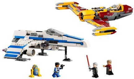 Lego Star Wars Ahsoka Tano's T-6 Jedi shuttle 75362 + New Republic E-wing vs. Shin Hati's Starfighter 75364 Bouwset - Foto 3
