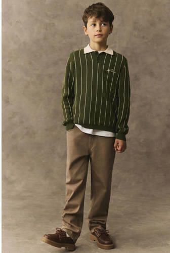 LES DEUX Jongens Truien & Vesten Signature Knitted Ls Polo Donkergroen - Foto 2