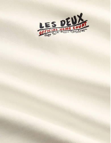 Les Deux rechtvallende sweater met backprint ecru Backprint - Foto 5
