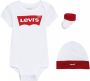 Levis Levi's Kids giftset Classic Batwing met romper wit rood Jongens Katoen Ronde hals 6-12 mnd - Thumbnail 2