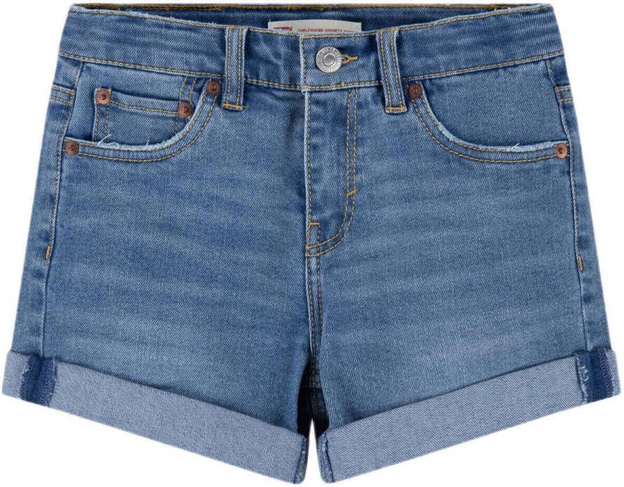 Levi's Kids Girlfriend regular fit short donkerblauw