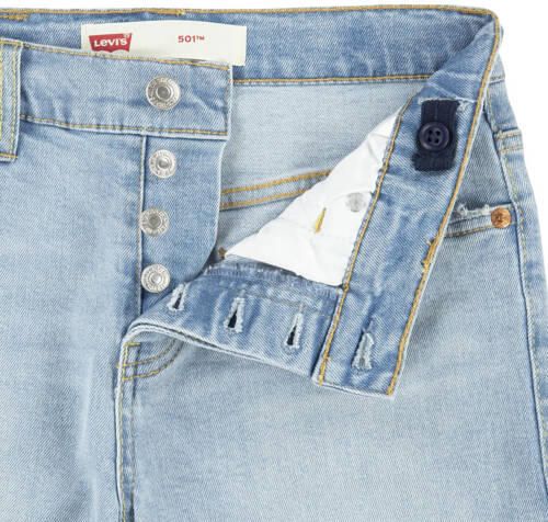 Levis Levi's Kids 501 ORIGINAL regular fit jeans luxor last Blauw Jongens Stretchdenim 152