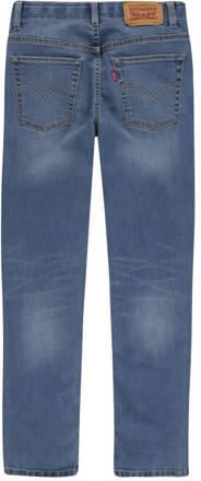 Levis Levi's Kids 502 tapered fit jeans blue Blauw Jongens Stretchdenim Effen 140 - Foto 4