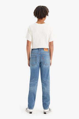 Levis Levi's Kids 502 tapered fit jeans blue Blauw Jongens Stretchdenim Effen 140 - Foto 2