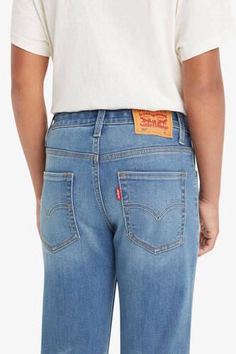 Levis Levi's Kids 502 tapered fit jeans blue Blauw Jongens Stretchdenim Effen 140 - Foto 3