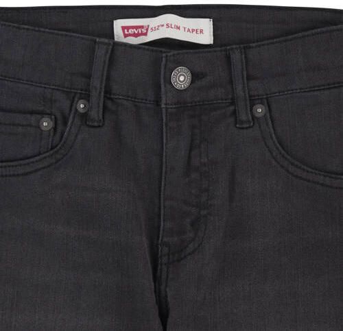 Levis Levi's Kids 512 tapered fit jeans route 66 Zwart Jongens Stretchdenim Effen 140 - Foto 5