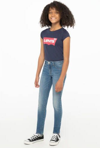 Levis Levi's Kids 710 super skinny jeans keira Blauw Meisjes Stretchdenim Effen 140 - Foto 6