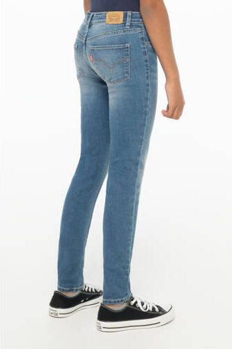 Levis Levi's Kids 710 super skinny jeans keira Blauw Meisjes Stretchdenim Effen 140 - Foto 4